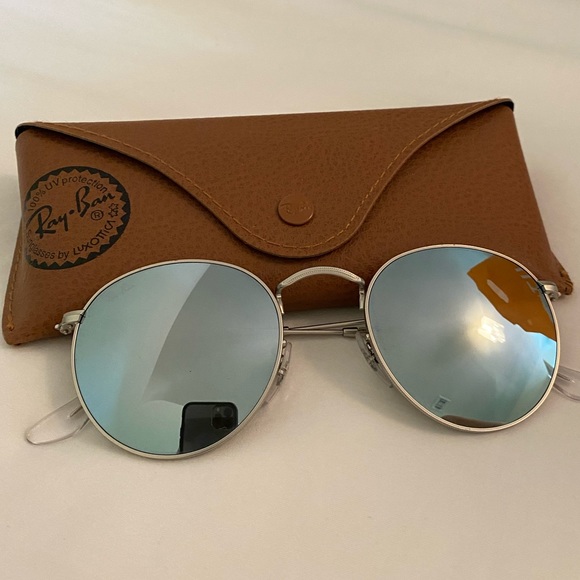 RAY BAN SILVER ROUND METAL SUNGLASSES